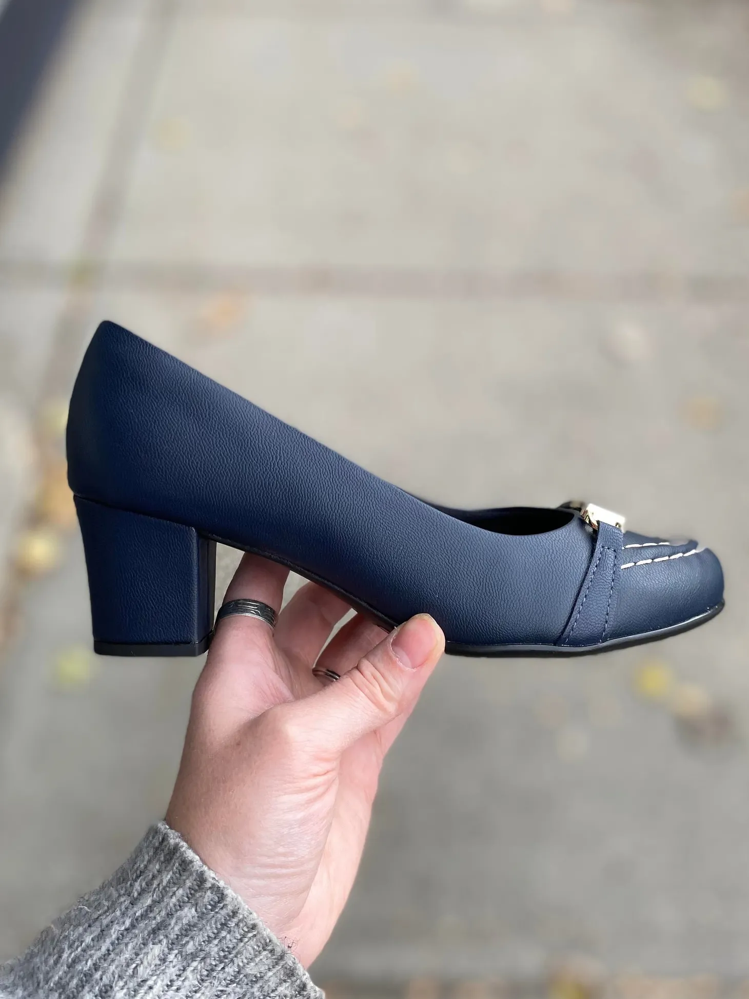 Piccadilly - Loafer Heel - Navy