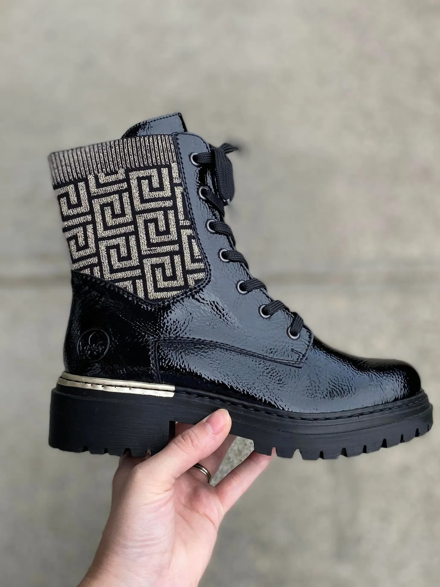 Rieker - Pearl - Black Patent